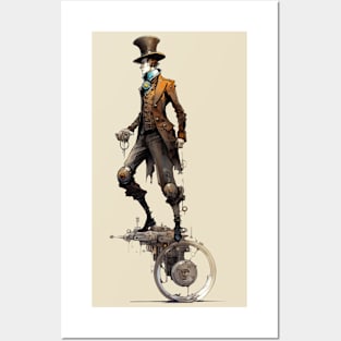 Steampunk Unicycler Posters and Art